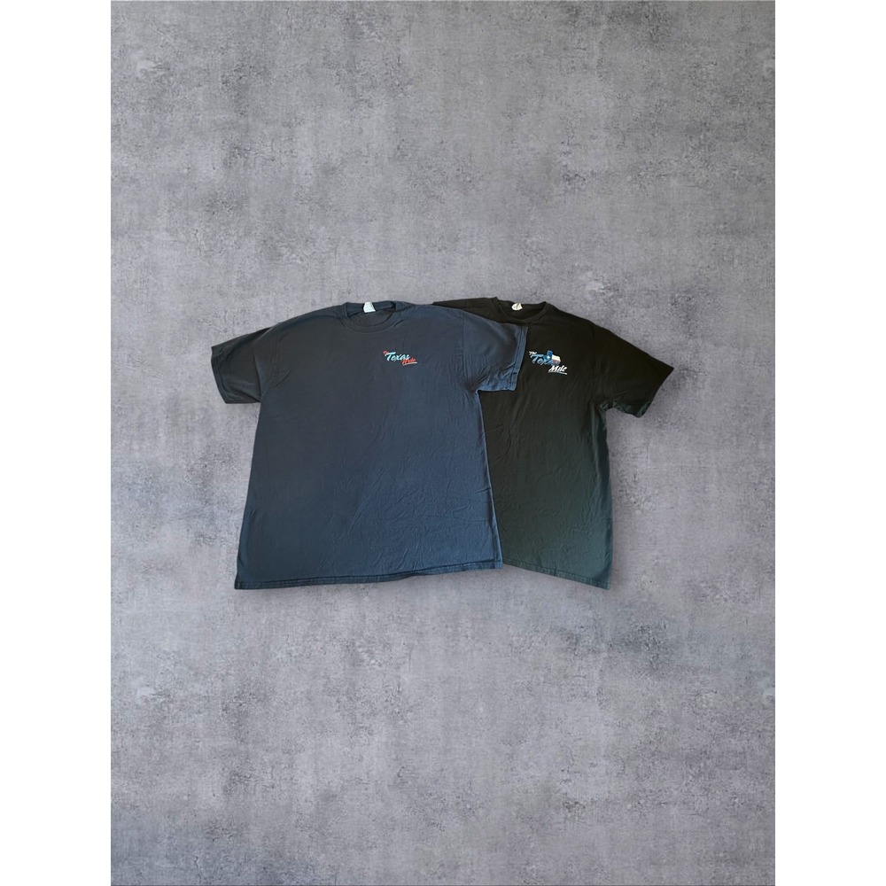 Texas Mile T-Shirt Bundle Delta Port & Company Mens XL Black Navy Racing